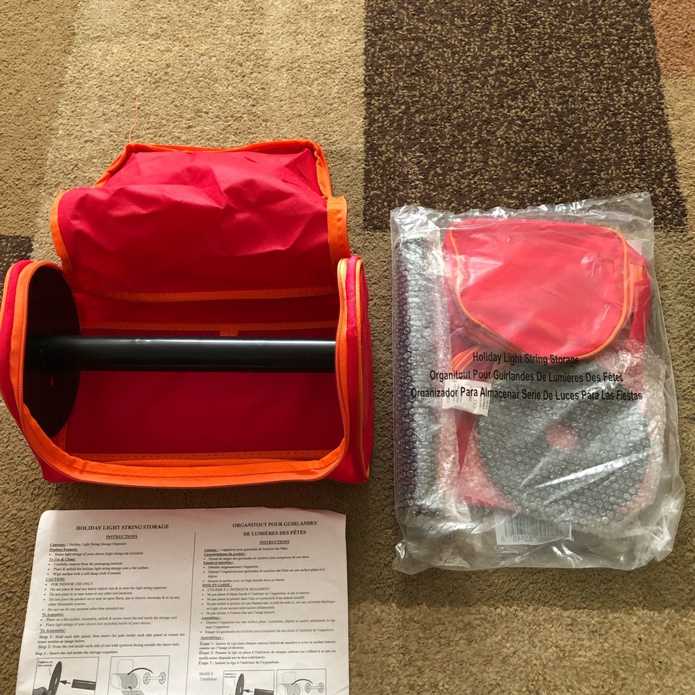 Holiday Light String Storage" bag